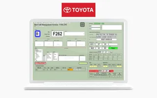 HCMS – obrazovka Hot Call Management System pro závod Toyota